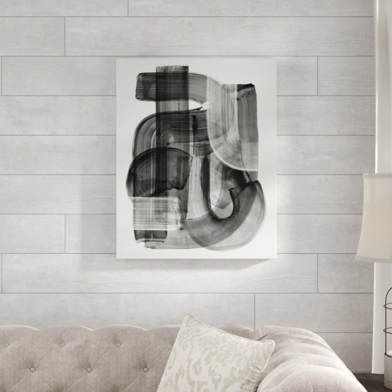 Stroke Layering in Black IV par Guseul Park - Peinture, Extérieur, H 30 po x l 24 po x 1,5 po