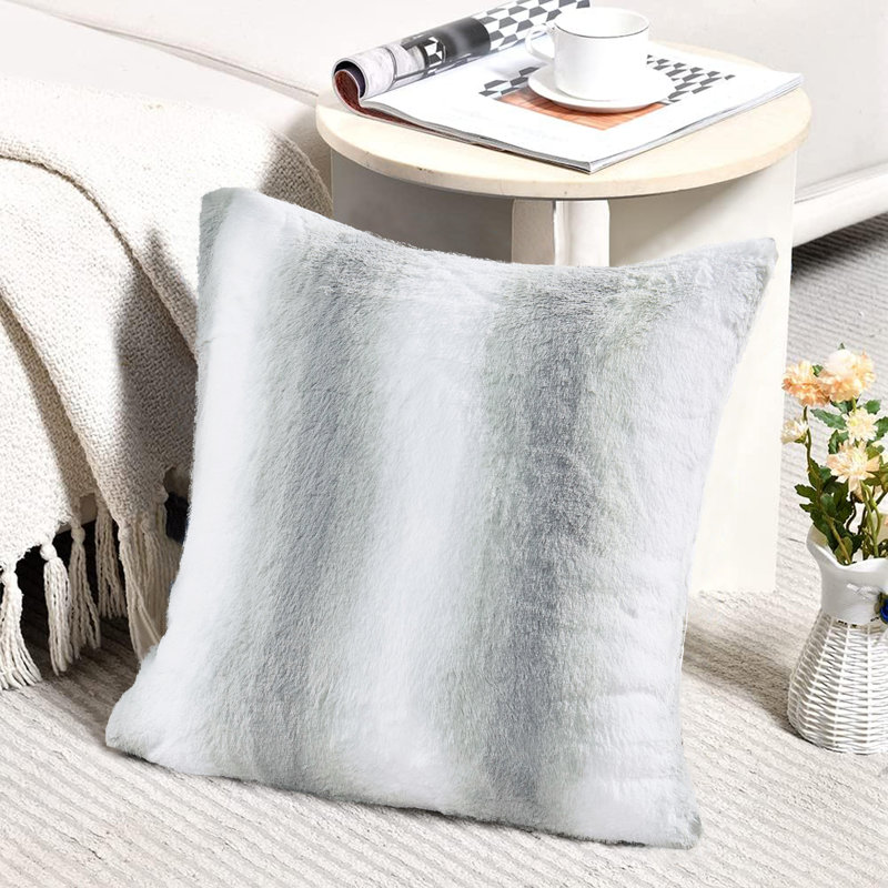 Animal Print Square Cushion Cover, Grey Flannel