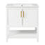 Meuble-lavabo de 30 pouces avec lavabo en céramique et rangement polyvalent - idéal pour les petites salles de bain en céramique, porte, meuble-lavabo-106595301