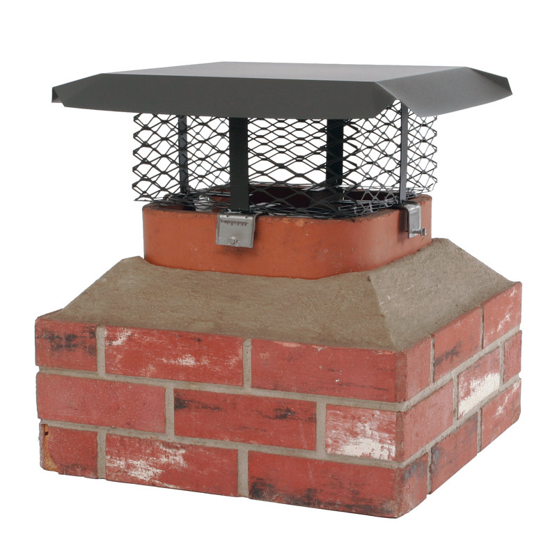 Huldah Steel Chimney Cap, 8.2" H x 19.5" W x 19.5" D