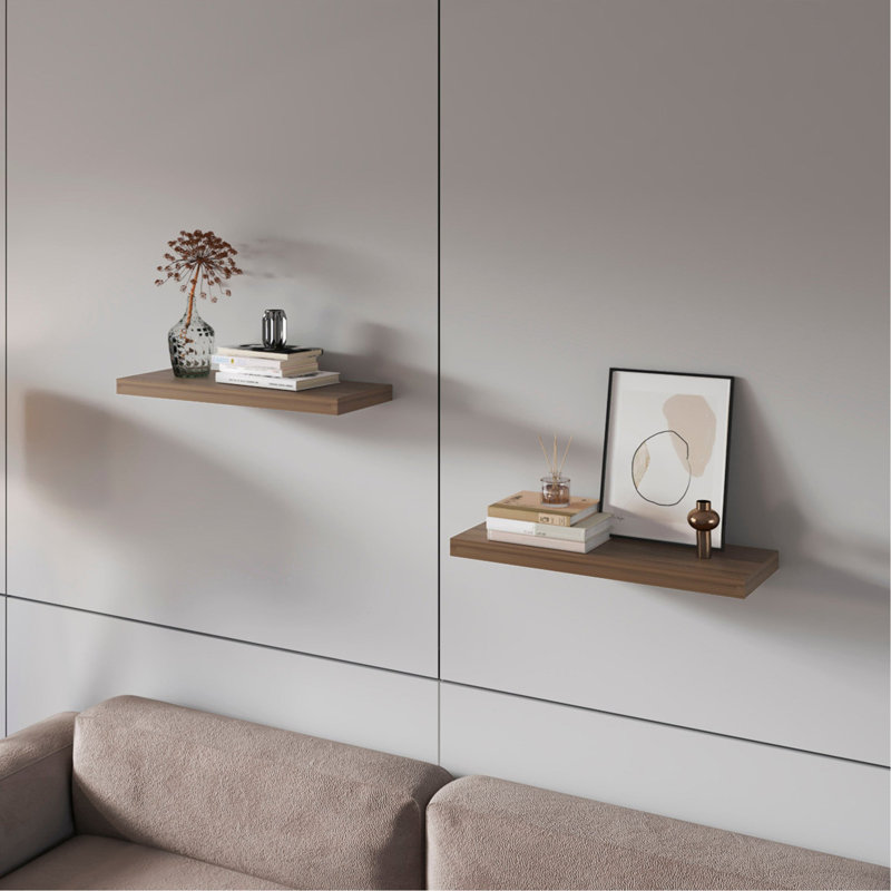 Natural Walnut Floating Shelf