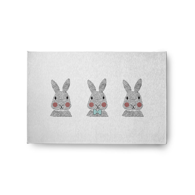 Tapis gris / rouge / noir en chenille tissé à la machine Elioth, Rectangle 2 pi x 3 pi
