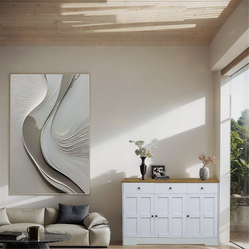 Versatile Sideboard with Drawers for Various Rooms, Enhancing Storage and Style