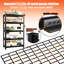 Support de rangement en métal à 5 couches avec hauteur réglable, capacité de 2000 livres pour les garages, les grandes surfaces et les entrepôts, noir, gymnases à hauteur d'installation rapide