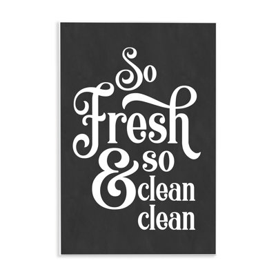 So Fresh So Clean Laundry Phrase Vintage by Lettered and Lined - Textual Art