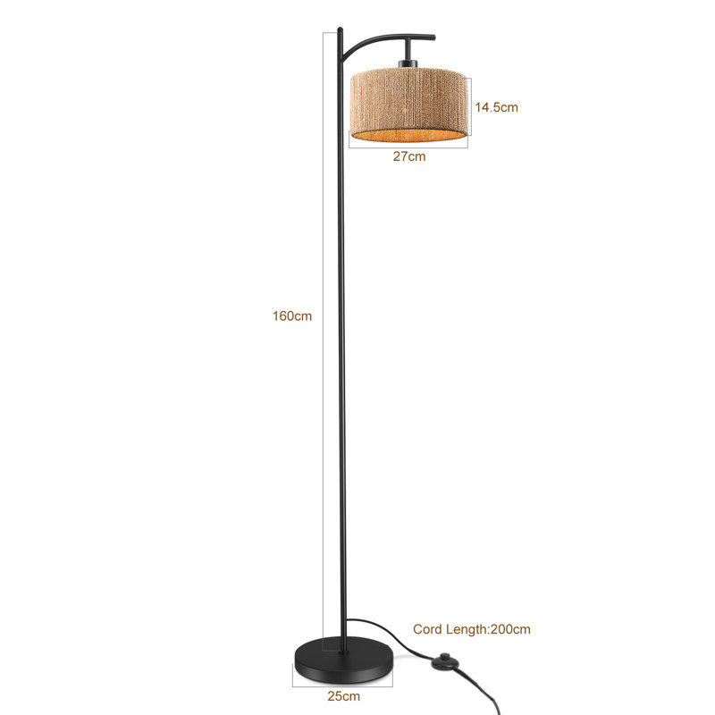 Baltasar Black Reading Floor Lamp