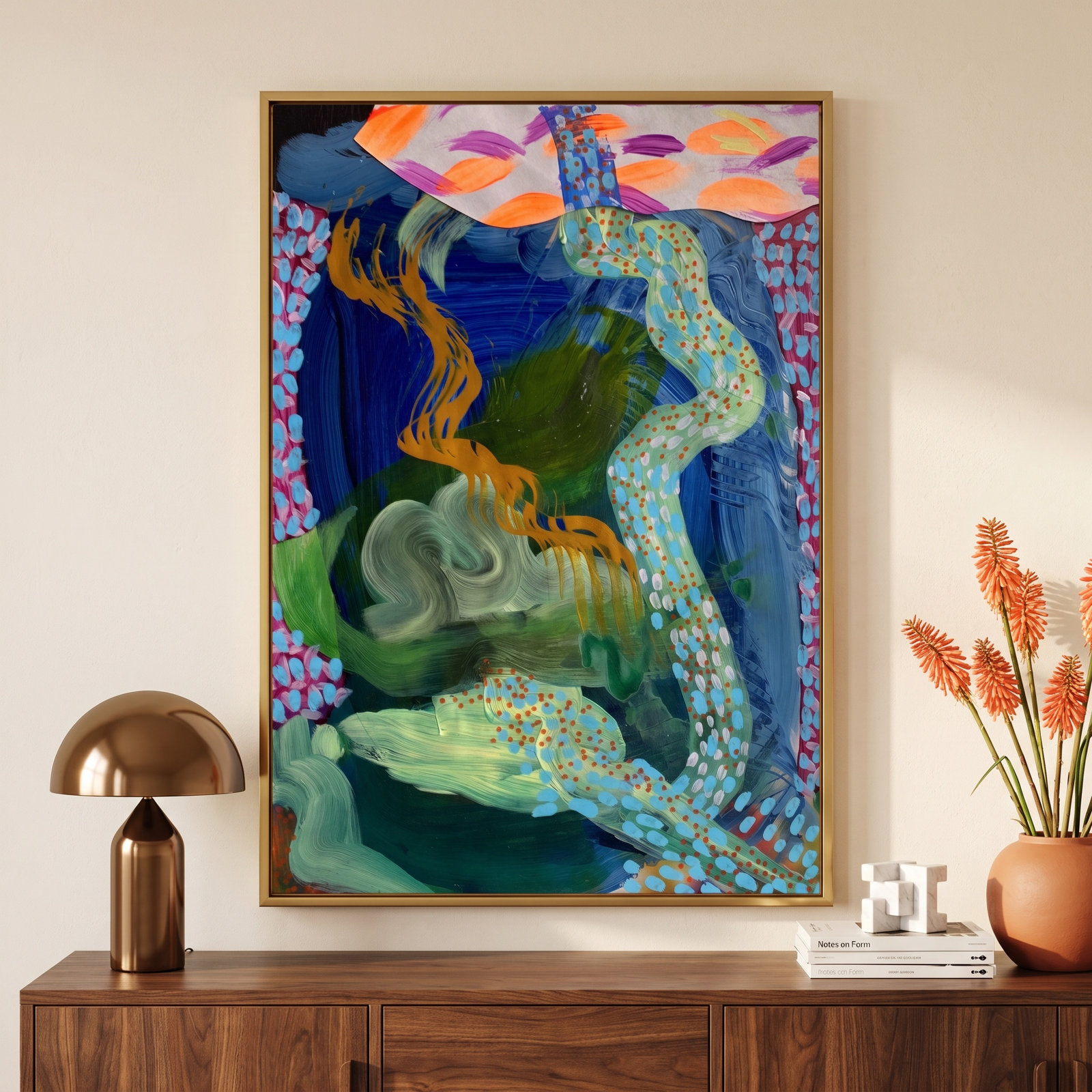 Bosc De Les Fades I Print by K'era Morgan, Gold Canvas Floater Framed, No Mat, 48" H x 36" W