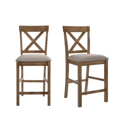 Ensemble de 2 chaises de salle à manger à hauteur de comptoir Contemporary