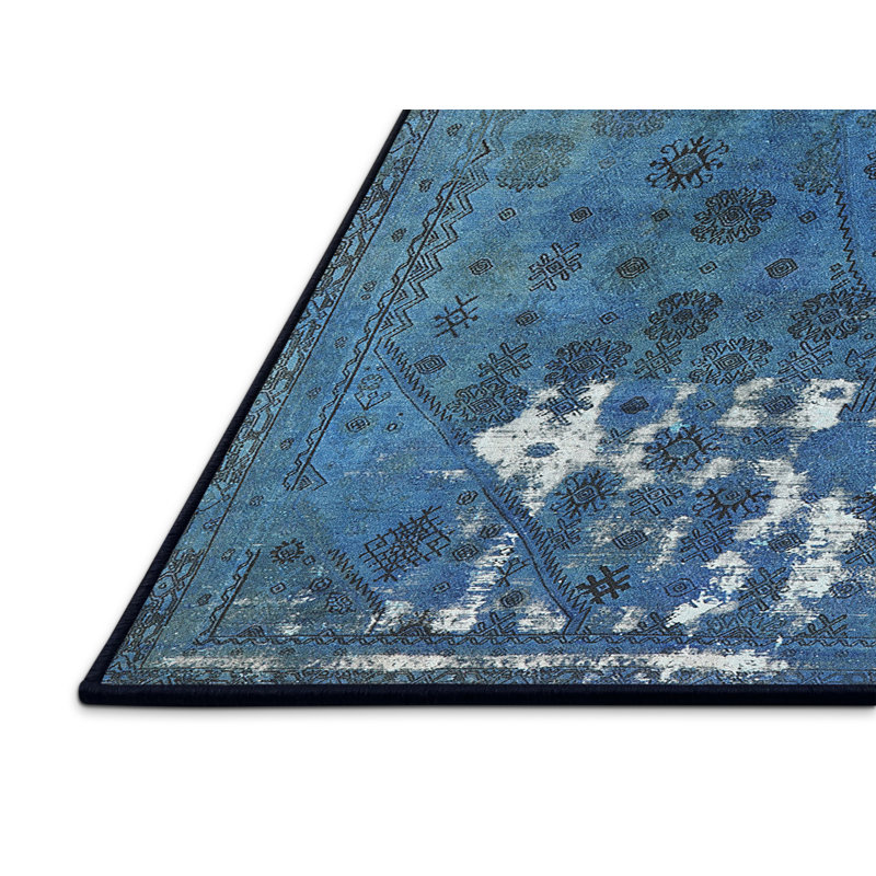 Tapis oriental bleu, Rectangle 7 pi x 10 pi