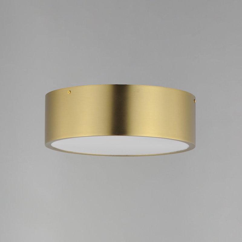 Tommy-Flush Mount, 2, Satin Brass, 4" H x 12" W x 12" D