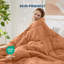 Housse de couette en duvet synthétique pour lit très grand - Orange brûlé ultra doux, prélavé, toutes saisons avec 4 onglets-105552397-114394788