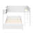 Jexley Wooden Bunk Bed with Built-in Storage Shelf & Ladder, Solid Wood Frame, Slat Support, No Box Spring Needed-128988935