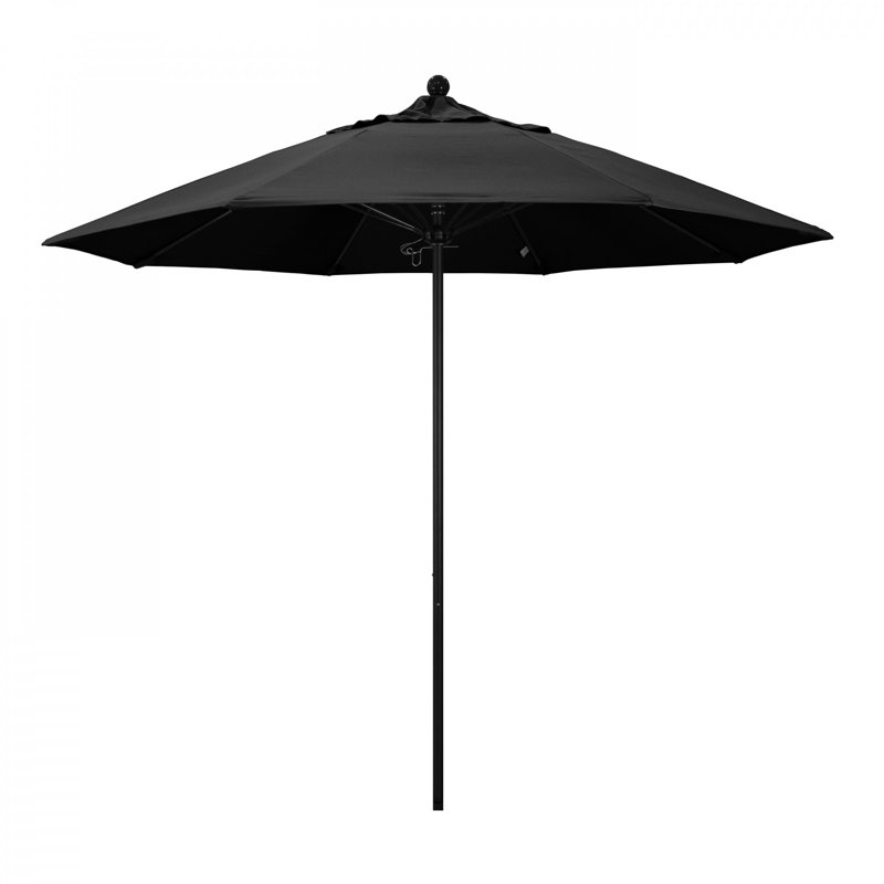 Parasol de marché 9 pi Simpson, Tissu performance noir