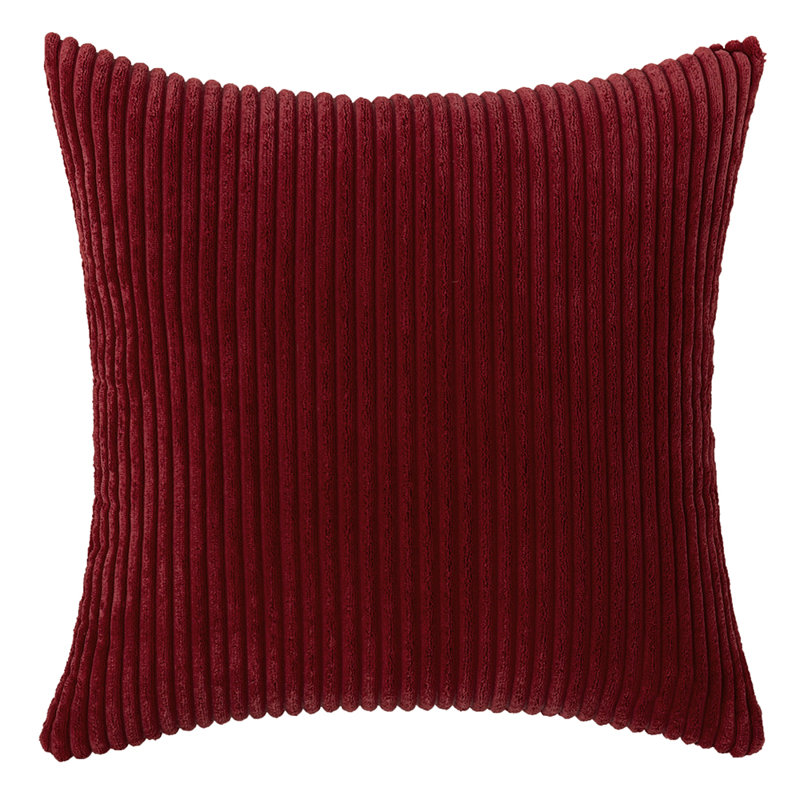 Coussin rayé, Vin rouge, 22 po x 22 po
