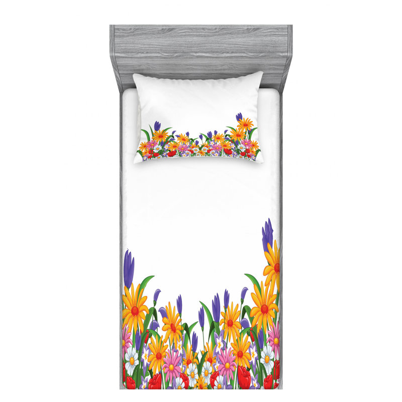 Microfiber Floral Sheet Set