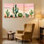 Cactus du désert, impression de paysage de cactus, ensemble de 3 impressions sur toile-1442044141