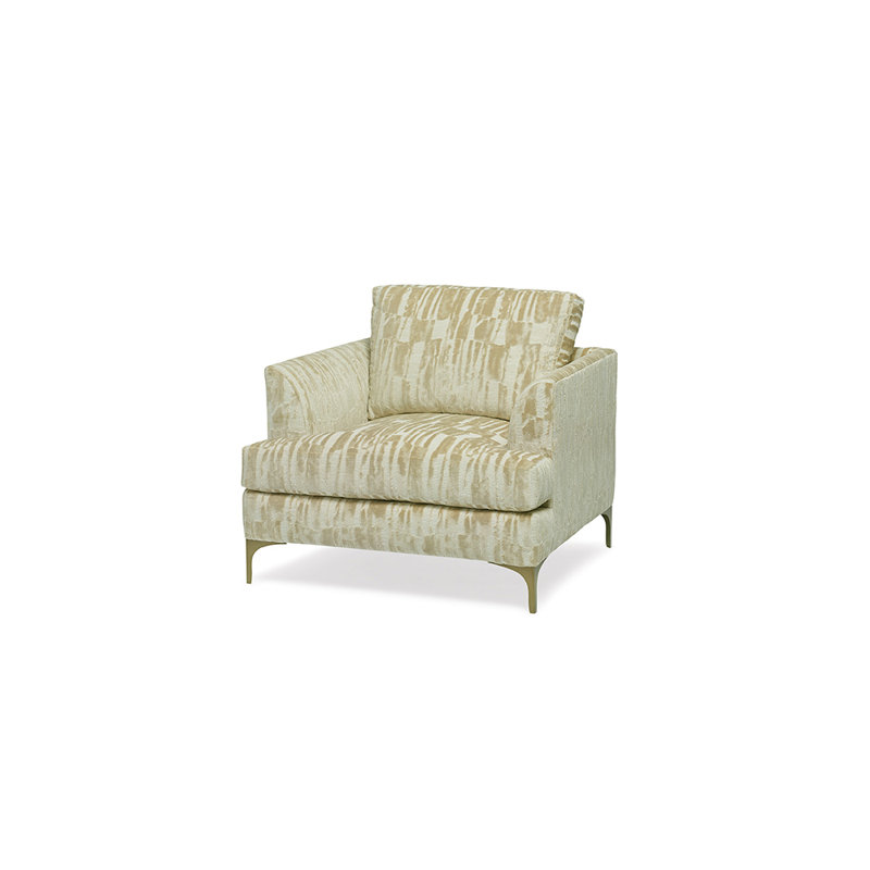 Lauren Armchair Chair with Ottoman, Banks Balsam