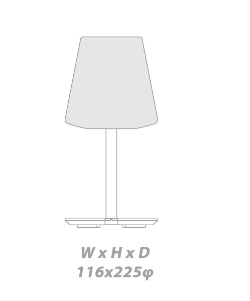 Bramah Table Lamp, Pale Gold, 8.85" H X 4.56" W x 4.56" D