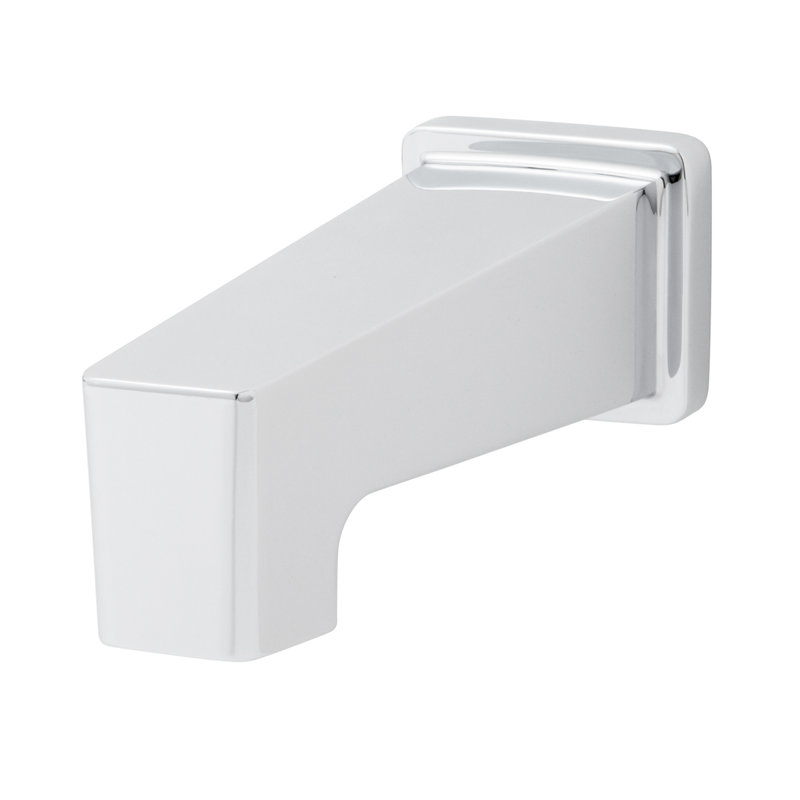 Kubos Single Handle Wall Mounted Tub Spout, Polished Chrome