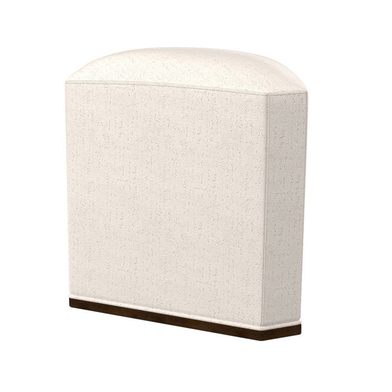 Repose-pieds Quinn, Noyer américain, 100% polyester ivoire Venise