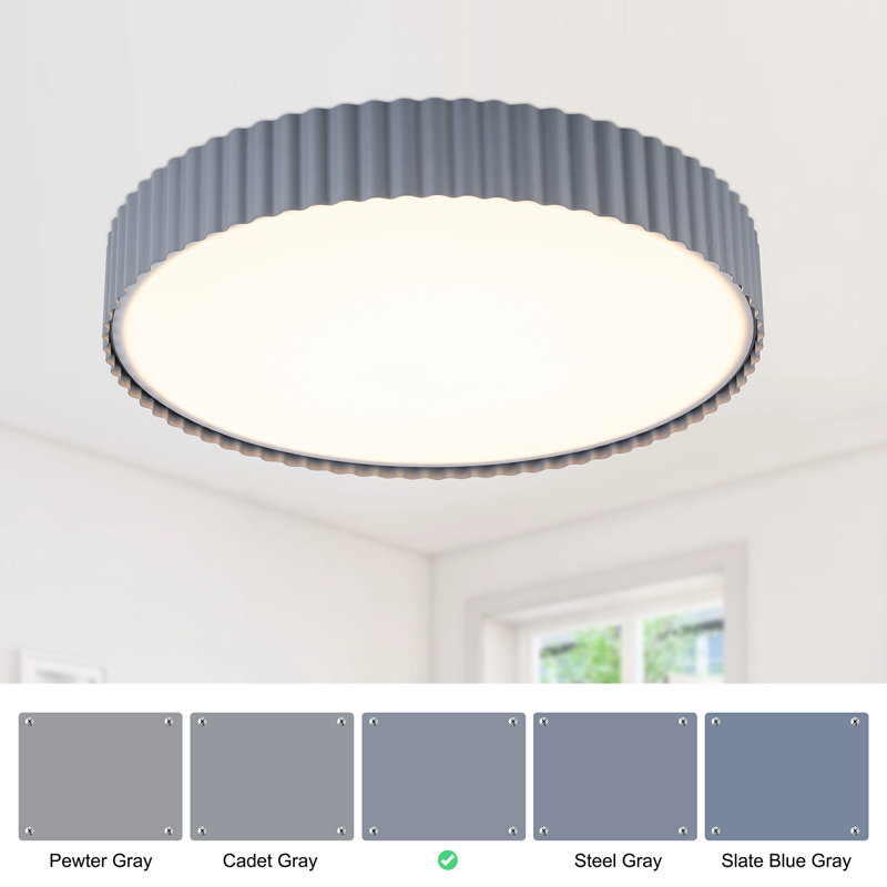 Plafonnier encastré rond 5ct, H 2,36 po x l 15,74 po x P 15,74 po