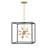 Aros 12-Light Open Frame Cube Pendant - Black & Warm Brass By Lisa McDennon
