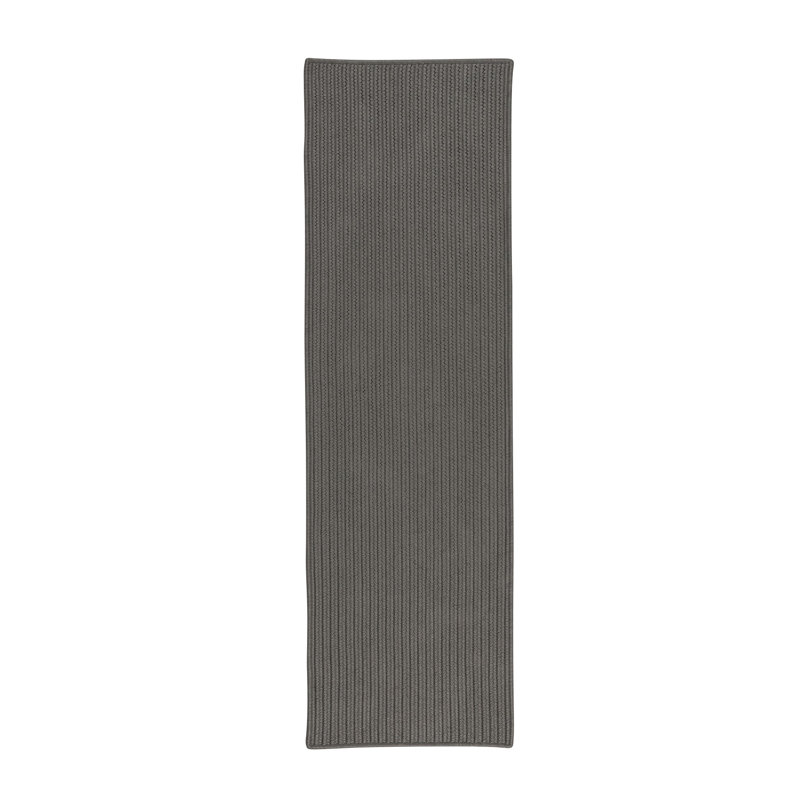 Tapis gris tressé à la main Brooklynn, Runner 2'6" x 11'