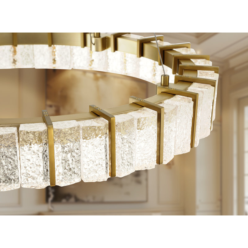 Sevryn 1 - Light Metal LED Chandelier, 77.52" H x 27.55" W x 27.55" D