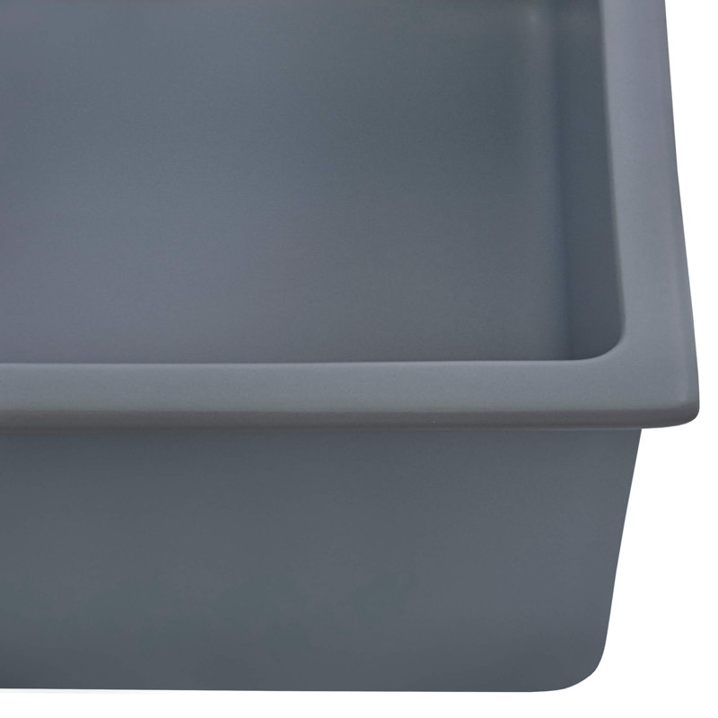 Ruvati 30-inch Fireclay Undermount / Drop-in Topmount Kitchen Sink Single Bowl, Laguna Blue