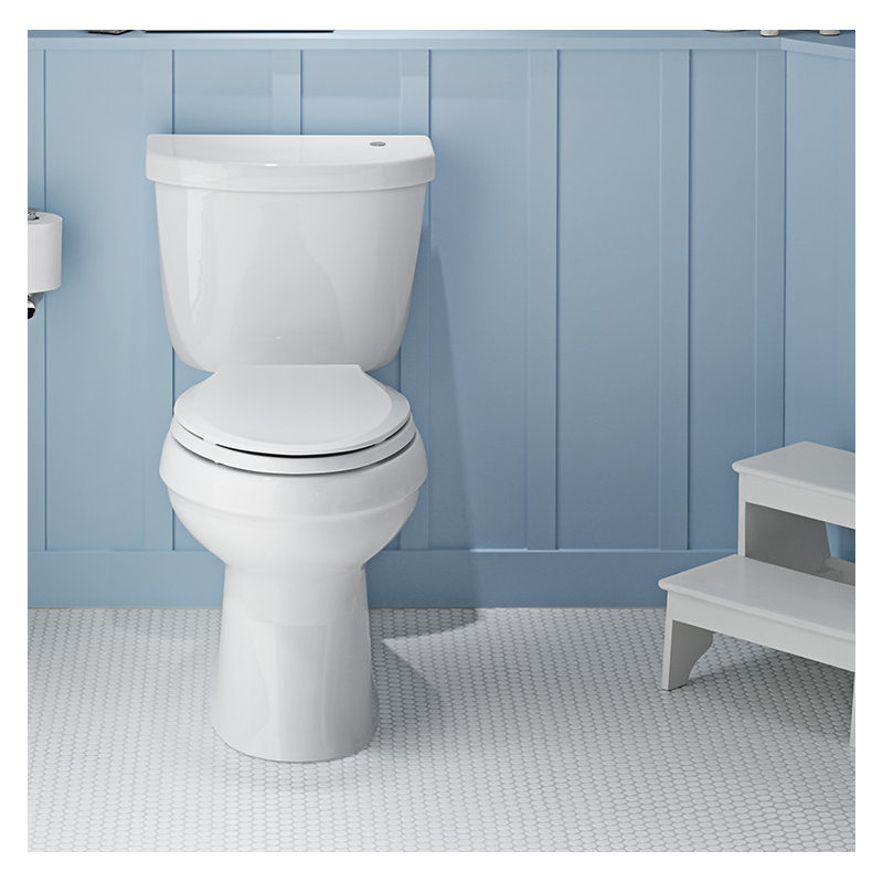Cimarron Comfort Height 1.28 GPF Elongated Two-Piece Toilet, White
