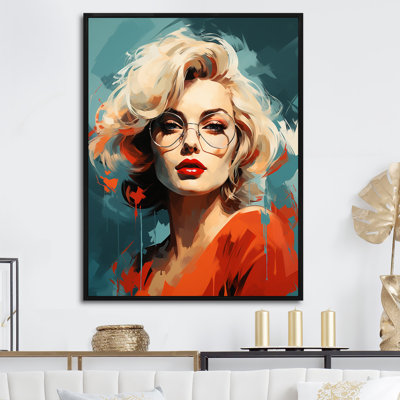 Magenta Popart Monroe Portrait I - Femme, art mural, salon_105804