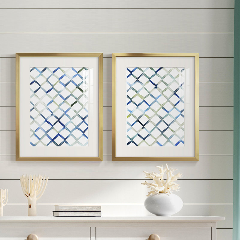 Sea Lattice I - reproduction encadrée de qualité supérieure - prête à être accrochée