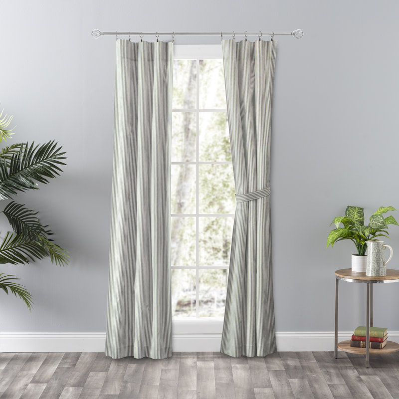 Charis Room Darkening Curtain Pair, Sage, 28" x 84"