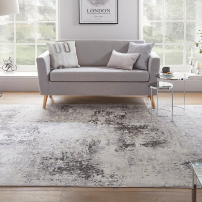 Modern Rug, Anti Shed Abstract Rug For Bedroom, & Living Room, Modern Rug For Dining Room, Grey Rug