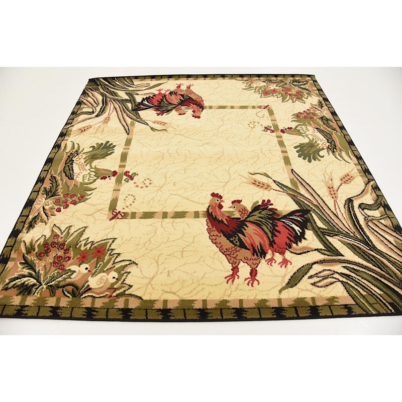 Capps Abstract Indoor Rug, Square 6'