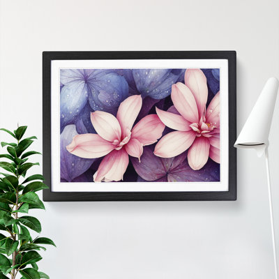 Flashy Watercolour Flowers - Single Picture Frame Painting