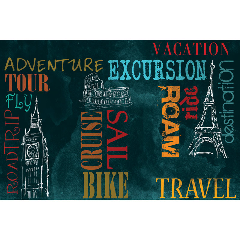 Travel The World - Wrapped Canvas Art Prints, 20cm H x 30cm W x 3.8cm D