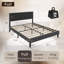 Structure de lit plateforme tapissier avec espace de rangement sous le lit de 6,7 po, support en fer, aucun sommier requis-722068035-712006184