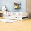 Lit plateforme en bois avec lit gigogne et petit escalier-2044713044-2044713045
