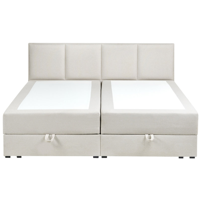 Upholstered Divan Bed, Super King (6'), Off White