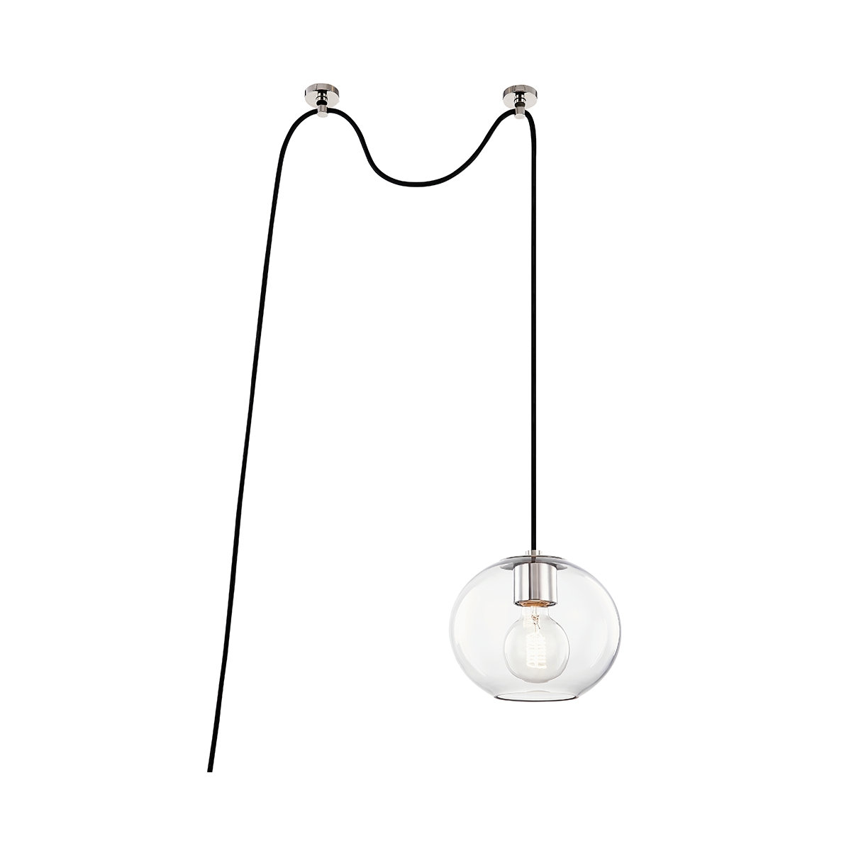 Margot Single Light Vanity Light, 10.5" H x 12.25" W x 12.25" D, Polished Nickel