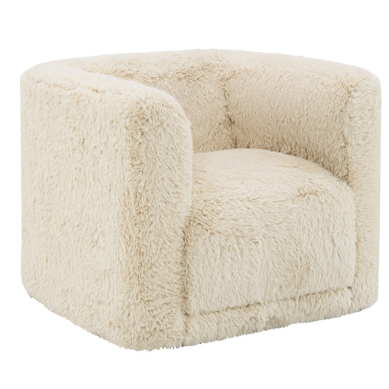 Fauteuil pivotant beige - Coussins de siège de soutien sable avec mécanisme de qualité