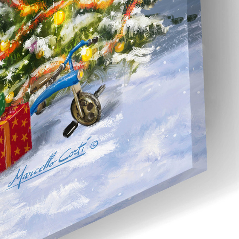 «Santas Express Train» par Ali Corti - impression sans cadre, H 16 po x l 24 po x P 0,2 po