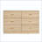 6-Drawer Natural Dresser - Ample Storage with Golden Handles