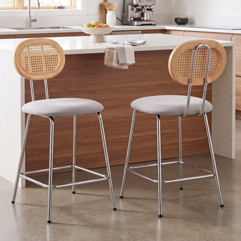 Tabourets de bar de style campagnard 24 po, Gris