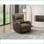 Fauteuil inclinable pour le salon, fauteuil inclinable en microfibre polie | Brun | Bois massif