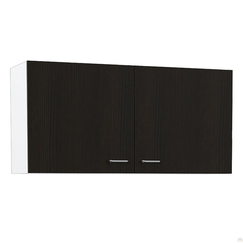 Armoire murale Toran, deux tablettes, porte double, Noir