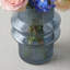 Ensemble de 2 vases en verre bleu fumé côtelé de forme unique, vases en verre empilés irréguliers modernes pour la décoration intérieure