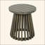 Outdoor Acacia Wood Patio Side Table, Round Coffee Table For Backyard, Lawn, Balcony