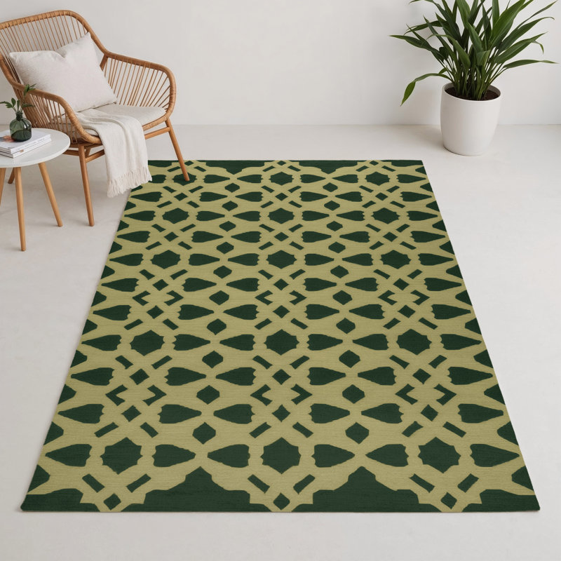 Tapis brun intérieur et extérieur Trellis, Rectangle 5 pi x 7 pi